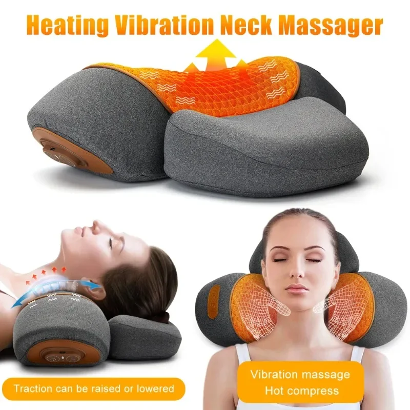 Napewell heated neck traction pillow